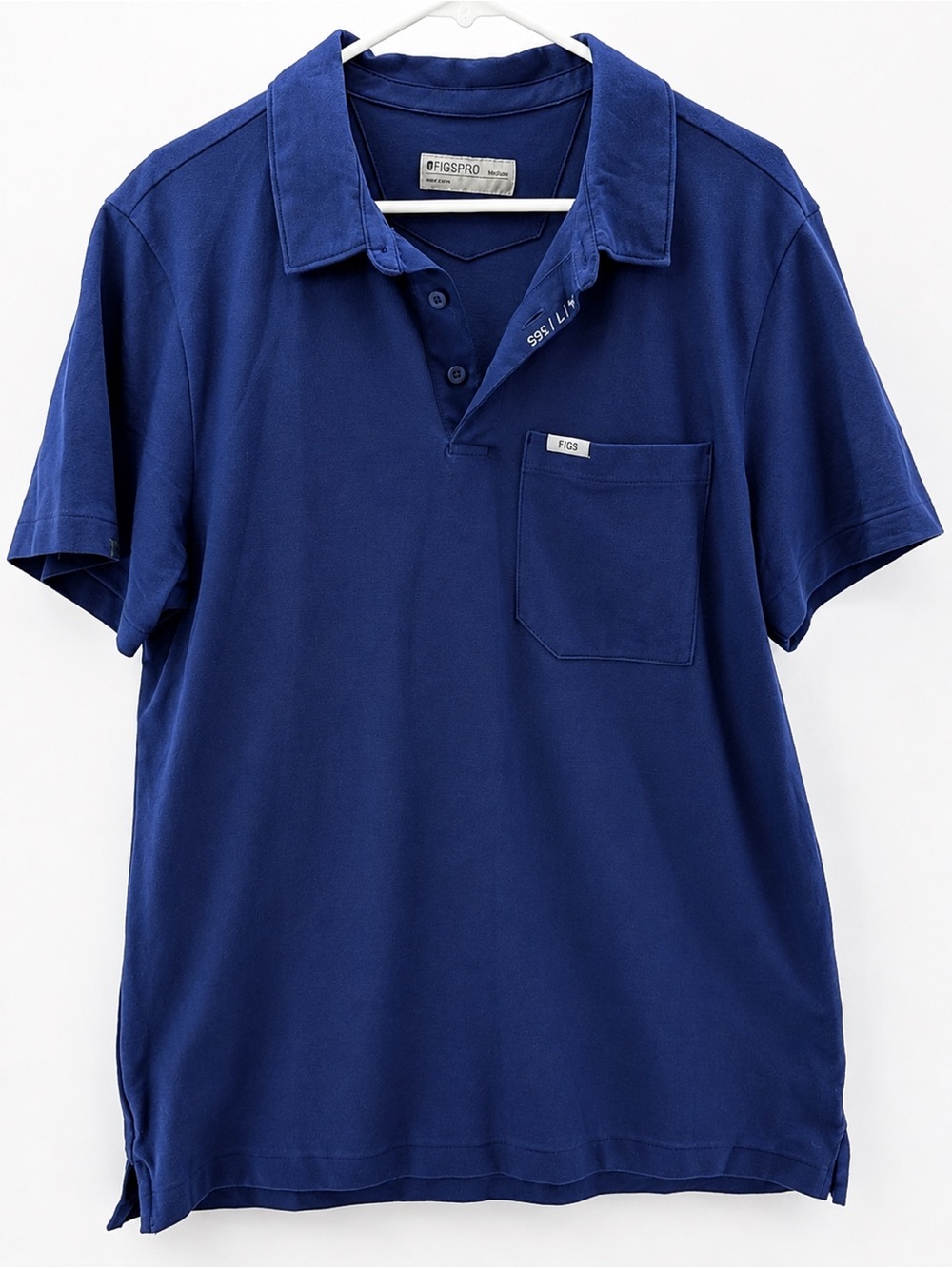FIGS Pro Navy Pique Polo Shirt Size Medium